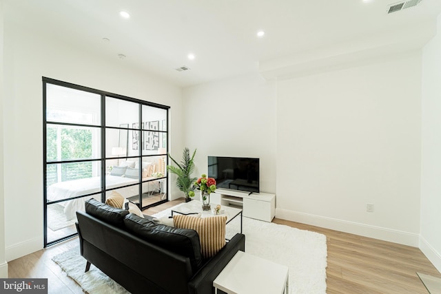 2517 Ontario Rd NW Unit 6, Washington, DC 20009 - living area featuring light wood finished floors and recessed lighting