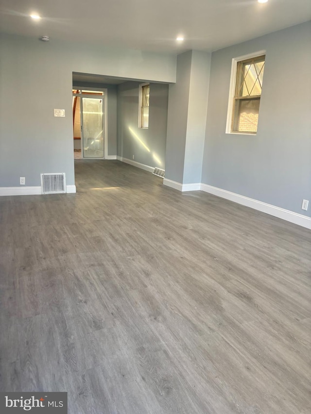 6226 Cardiff St, Philadelphia, PA 19149 - unfurnished room featuring baseboards, wood finished floors, and recessed lighting