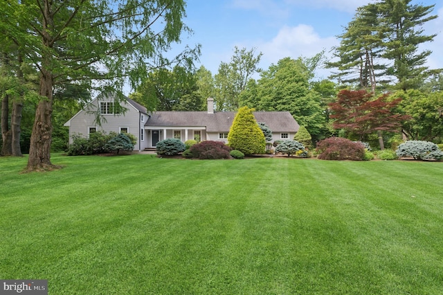 32 Gallup Rd, Princeton, NJ 08540 - view of front of property featuring a front lawn and a chimney