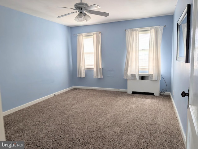 3407 Verner St, Drexel Hill, PA 19026 - unfurnished room featuring carpet, ceiling fan, and plenty of natural light