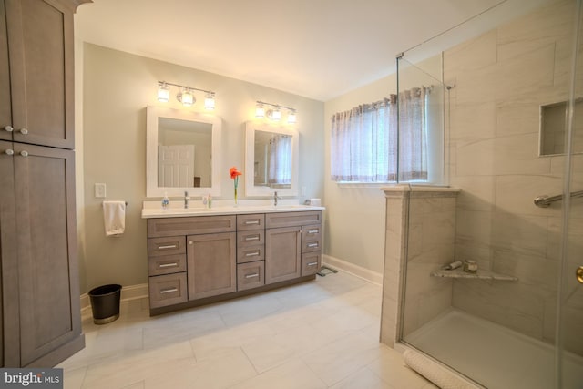 854 Hinchley Run, West Chester, PA 19382 - full bath featuring double vanity and a shower stall