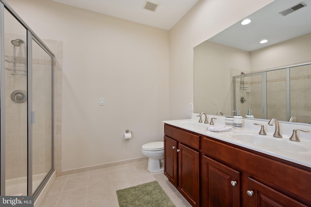 9769 June Flowers Way, Laurel, MD 20723 - full bath with a stall shower, double vanity, tile patterned flooring, and recessed lighting