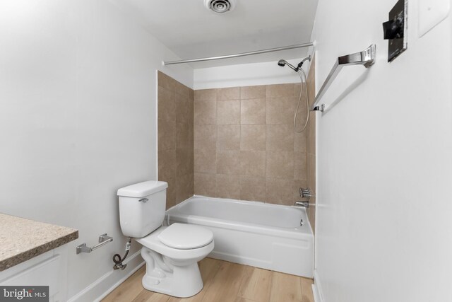 12001 Old Columbia Pike Unit 709, Silver Spring, MD 20904 - full bathroom with vanity, toilet, bathtub / shower combination, wood finished floors, and baseboards