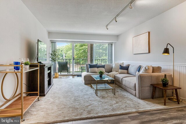 1300 Army Navy Dr S Unit 227, Arlington, VA 22202 - living room featuring rail lighting and wood finished floors