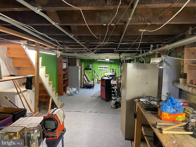 1215 Cleveland St, Baltimore, MD 21230 - unfinished basement with stairway