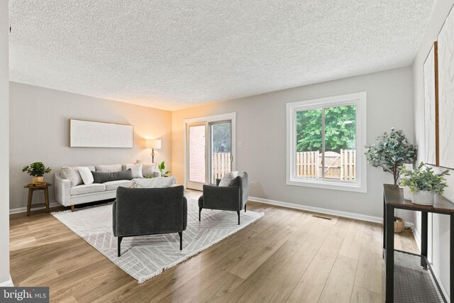 2825 Cambridge Dr, Woodbridge, VA 22192 - living area with light wood-style flooring and a textured ceiling