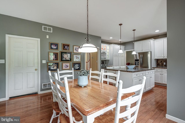 66 Light Farm Dr, Cochranville, PA 19330 - dining area with hardwood / wood-style flooring and recessed lighting