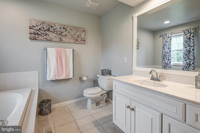 66 Light Farm Dr, Cochranville, PA 19330 - full bath with a garden tub, vanity, and tile patterned flooring