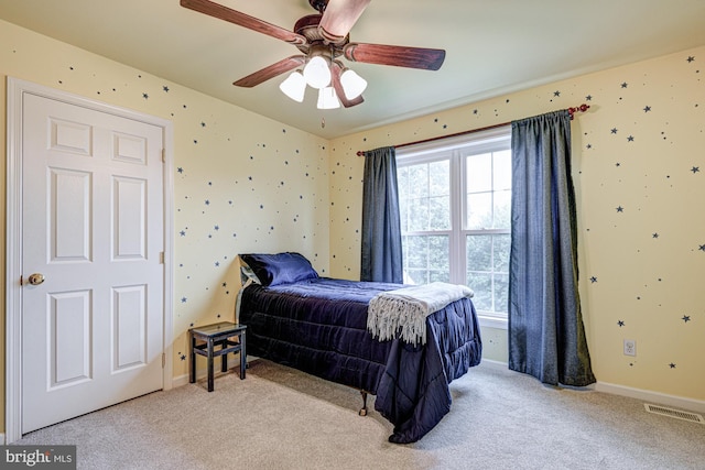 66 Light Farm Dr, Cochranville, PA 19330 - bedroom with light colored carpet and ceiling fan