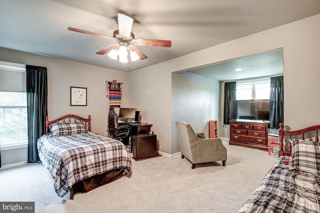 66 Light Farm Dr, Cochranville, PA 19330 - carpeted bedroom with a ceiling fan and baseboards