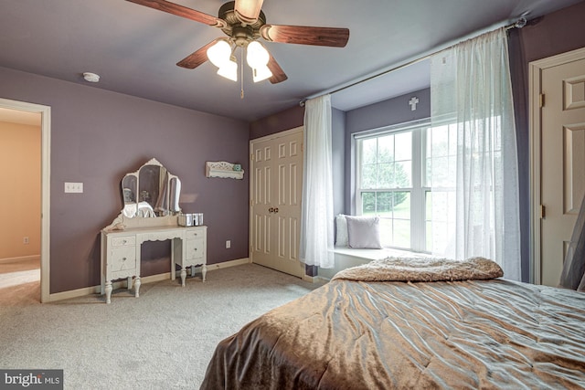 66 Light Farm Dr, Cochranville, PA 19330 - carpeted bedroom featuring baseboards and a ceiling fan
