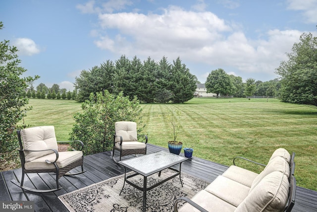 66 Light Farm Dr, Cochranville, PA 19330 - wooden deck with a lawn