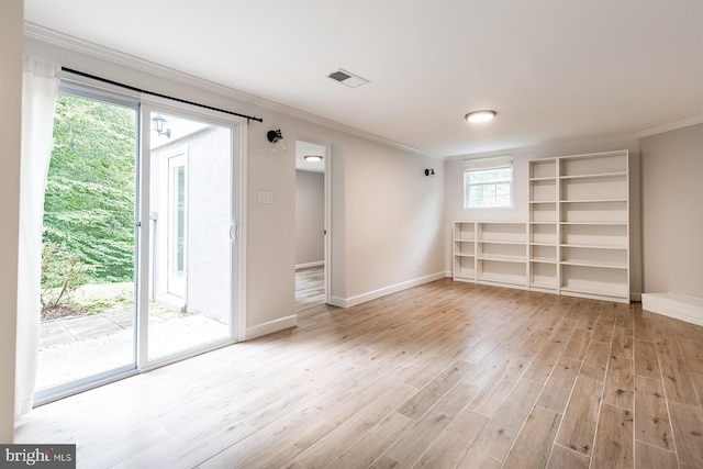 27 Cascade Rd, Arnold, MD 21012 - spare room featuring ornamental molding and light wood-style flooring