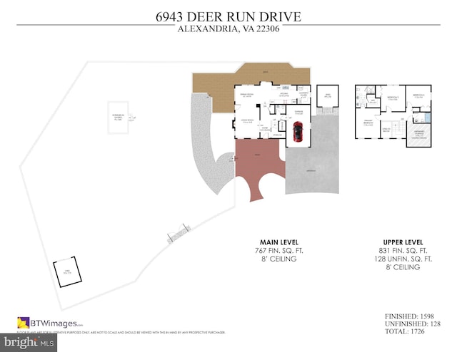 6943 Deer Run Dr, Alexandria, VA 22306 - view of floor plan / room layout