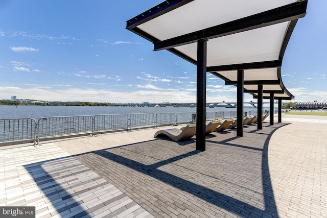 6943 Deer Run Dr, Alexandria, VA 22306 - view of patio / terrace featuring a water view
