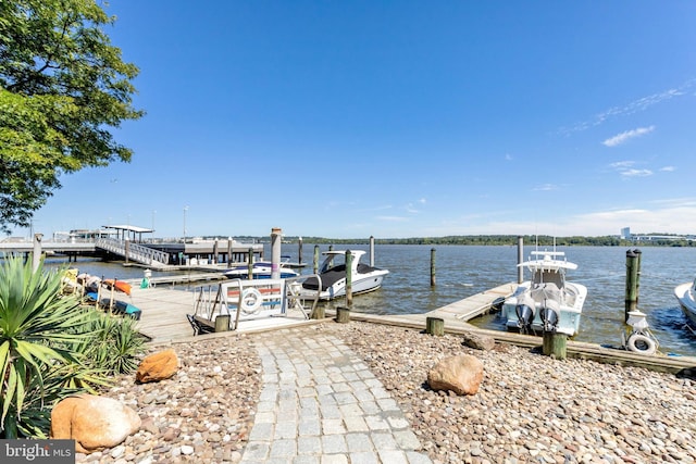 6943 Deer Run Dr, Alexandria, VA 22306 - dock area featuring a water view