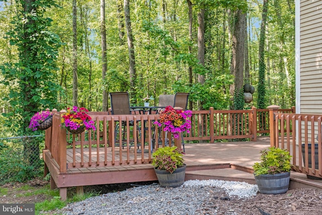6943 Deer Run Dr, Alexandria, VA 22306 - view of wooden deck