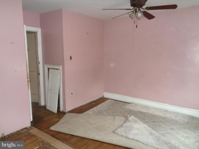 4636 Kraydor St, Philadelphia, PA 19136 - spare room with a ceiling fan and wood finished floors