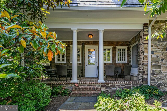 3 Evelyn Pl, Princeton, NJ 08540 - view of exterior entry with a porch