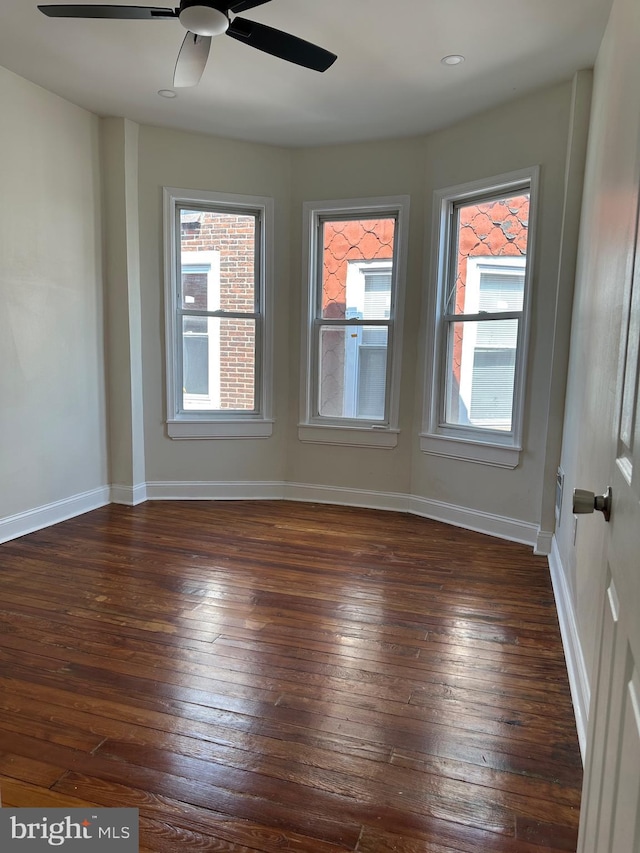 5235 Baltimore Ave, Philadelphia, PA 19143 - unfurnished room with a ceiling fan, hardwood / wood-style floors, and baseboards