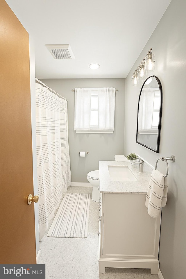 4422 Sharon Dr, Wilmington, DE 19808 - bathroom with vanity, healthy amount of natural light, curtained shower, and recessed lighting