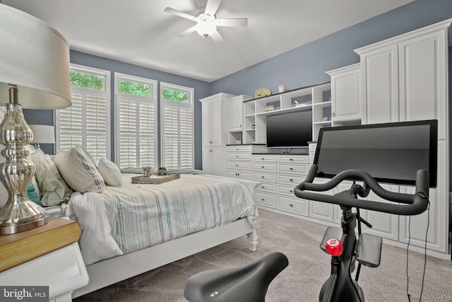 11742 Maid At Arms Ln, Berlin, MD 21811 - bedroom featuring light carpet and ceiling fan