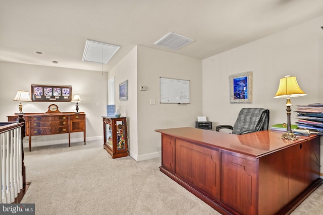 11742 Maid At Arms Ln, Berlin, MD 21811 - office with attic access, light carpet, and baseboards