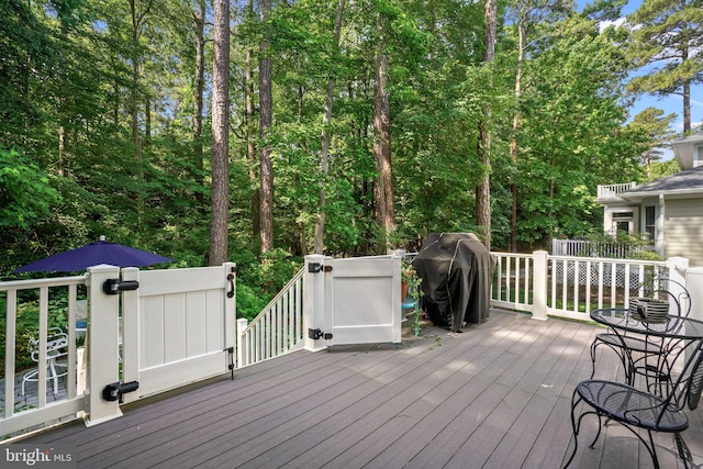 11742 Maid At Arms Ln, Berlin, MD 21811 - wooden deck featuring area for grilling