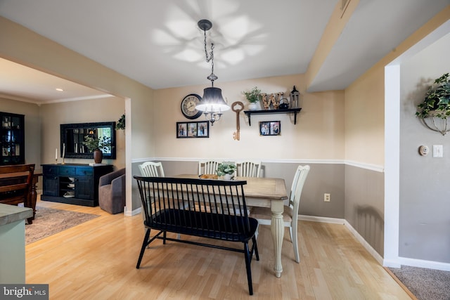 3 Linden Tree Ln, Mount Holly, NJ 08060 - dining area featuring wood finished floors and a chandelier