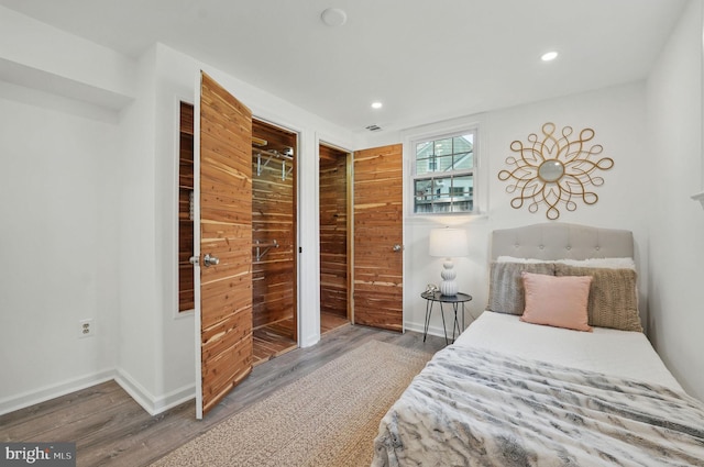 8408 Conover Pl, Alexandria, VA 22308 - bedroom with wood finished floors and recessed lighting