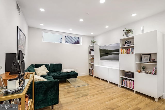 3514 13th St NW Unit 1, Washington, DC 20010 - living area featuring wood finished floors, recessed lighting, and baseboards