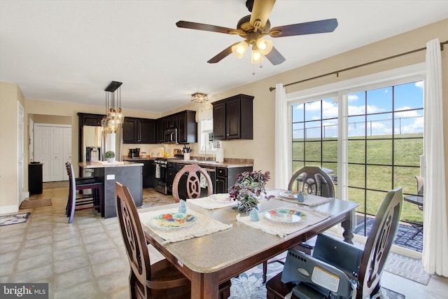 305 Old Stone Way, York, PA 17406 - dining space with ceiling fan and light flooring