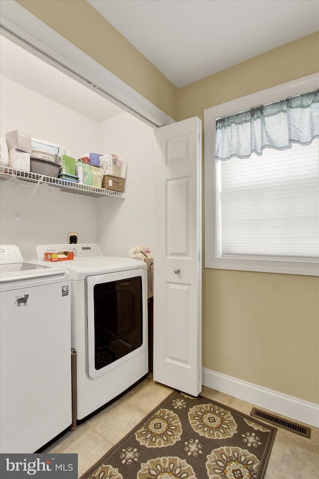 305 Old Stone Way, York, PA 17406 - washroom featuring washing machine and clothes dryer and light tile patterned floors