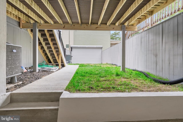 5128 5th St NW, Washington, DC 20011 - view of yard with stairway and central AC