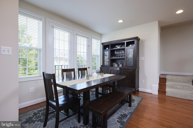 400 Blue Flax Pl, Gaithersburg, MD 20878 - dining space featuring wood finished floors and recessed lighting