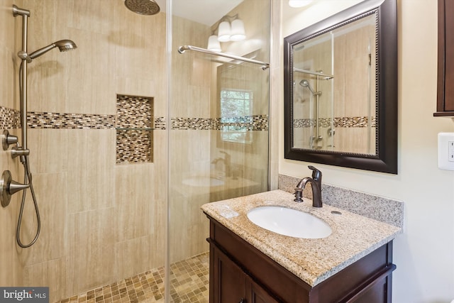 8600 Fox Run, Potomac, MD 20854 - bathroom featuring a shower stall and vanity