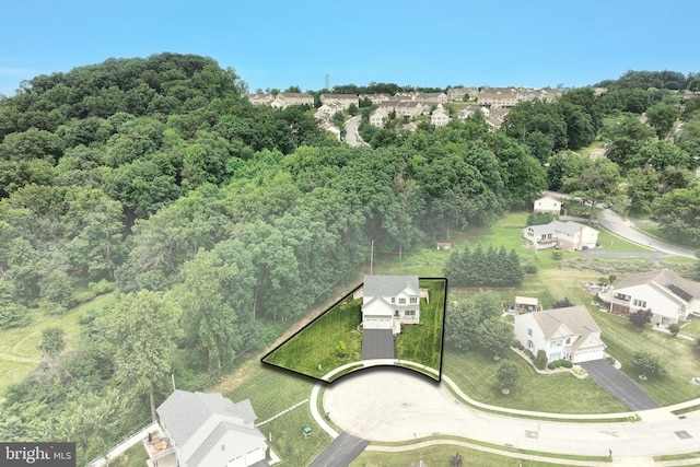 105 Fading Way, York, PA 17406 - aerial perspective of suburban area with property boundaries highlighted