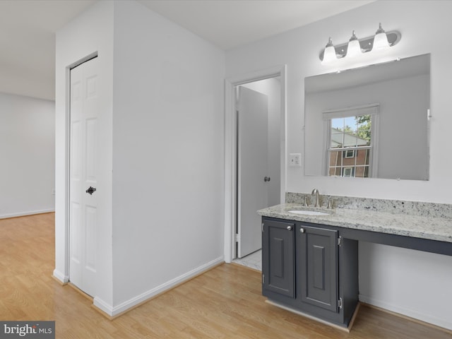 9664 Masterworks Dr, Vienna, VA 22181 - bathroom with wood finished floors and vanity