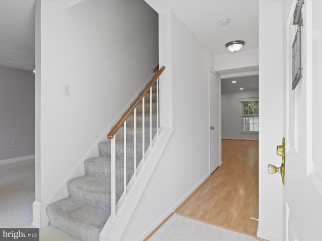 9664 Masterworks Dr, Vienna, VA 22181 - stairway featuring baseboards