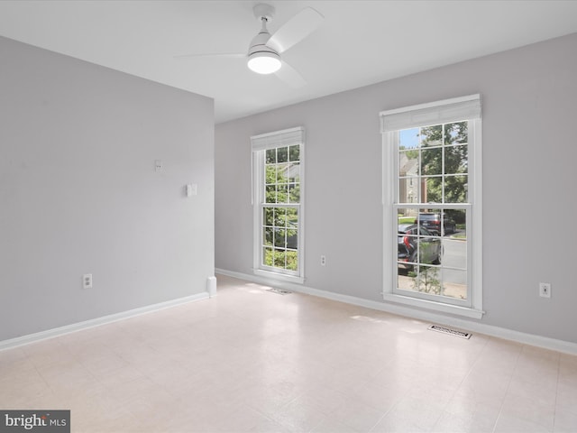 9664 Masterworks Dr, Vienna, VA 22181 - empty room with a ceiling fan and baseboards