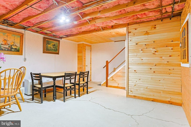 1027 Fredrick Blvd, Reading, PA 19605 - dining space featuring concrete flooring and stairway