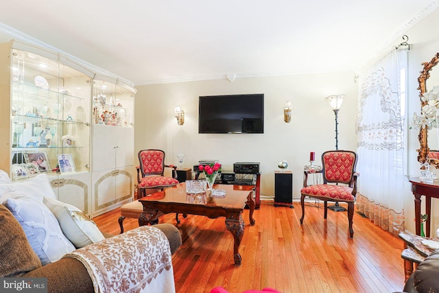 1027 Fredrick Blvd, Reading, PA 19605 - living area featuring hardwood / wood-style floors and ornamental molding