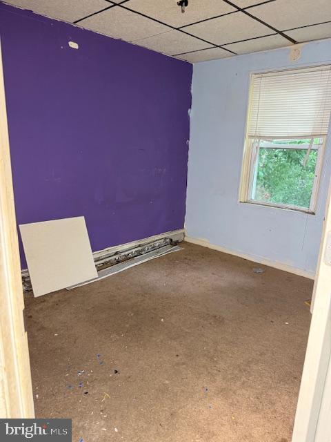600 Keystone Ave Unit 63, Darby, PA 19023 - unfurnished room with a paneled ceiling and baseboards