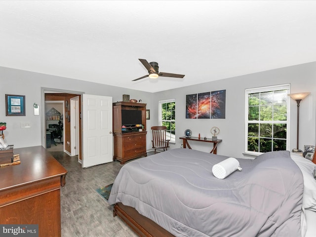 7732 Rotherham Dr, Hanover, MD 21076 - bedroom with wood finished floors and ceiling fan