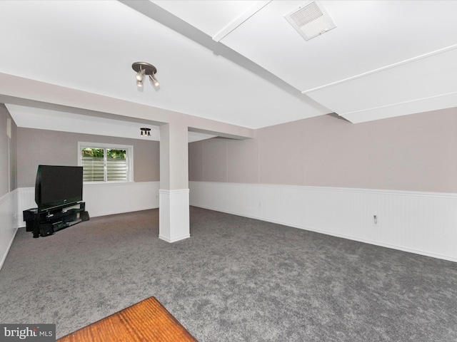 7732 Rotherham Dr, Hanover, MD 21076 - below grade area with carpet flooring and wainscoting