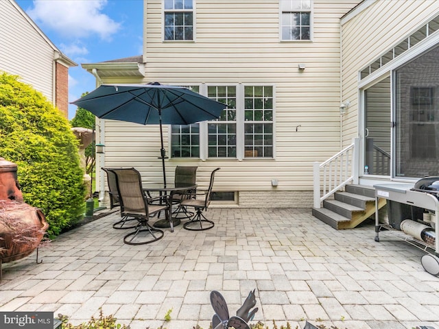 7732 Rotherham Dr, Hanover, MD 21076 - view of patio / terrace with area for grilling and entry steps