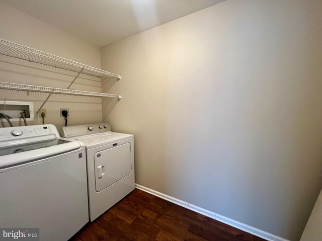 28 Willow Way Dr, Enola, PA 17025 - washroom featuring washer and clothes dryer and dark wood-style floors