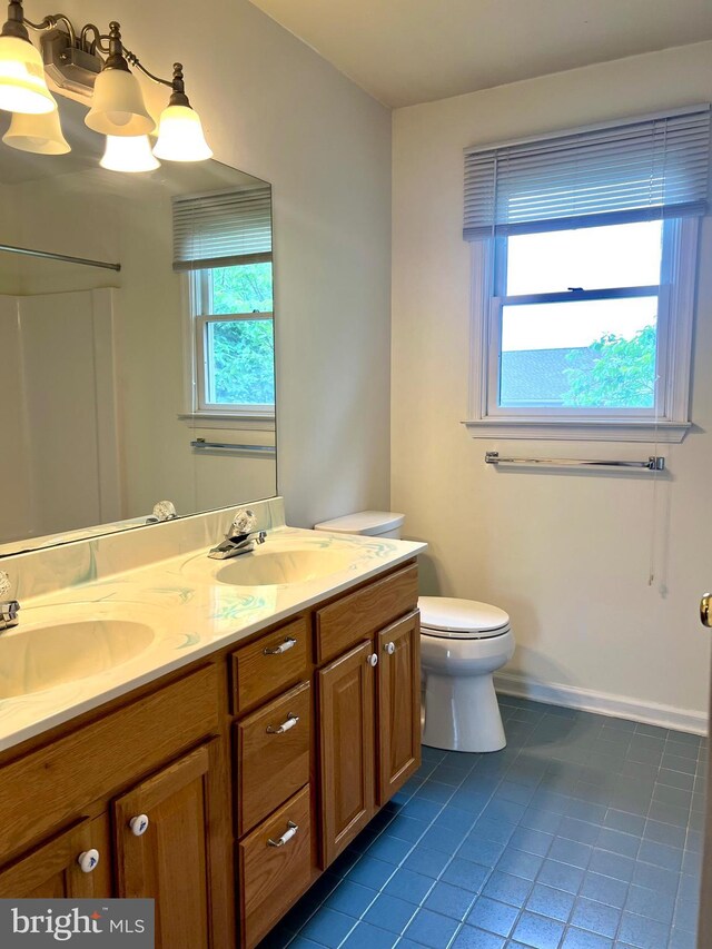 28 Willow Way Dr, Enola, PA 17025 - bathroom with tile patterned floors and double vanity