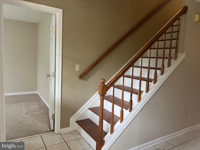 28 Willow Way Dr, Enola, PA 17025 - stairway featuring tile patterned flooring and carpet