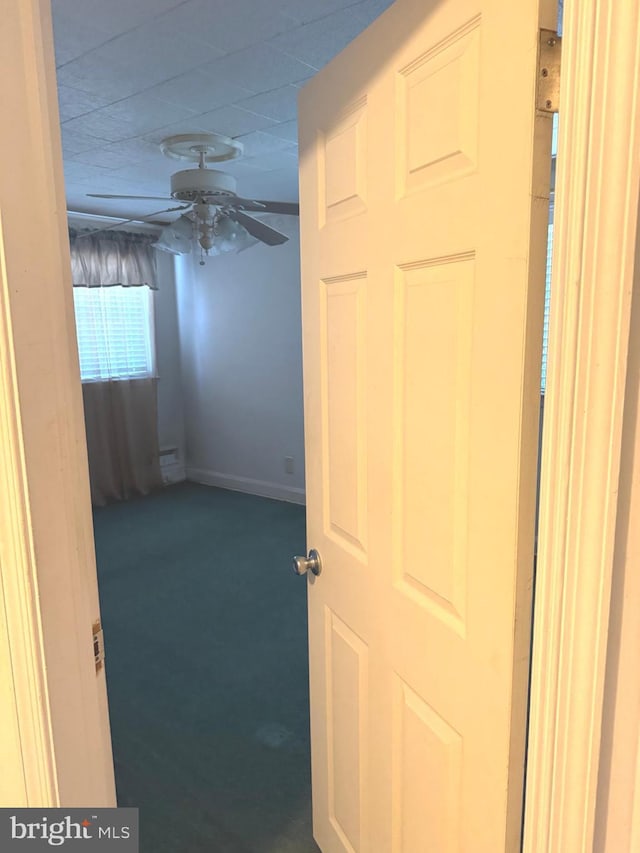 1525 Clairidge Rd, Baltimore, MD 21207 - empty room with carpet and a ceiling fan